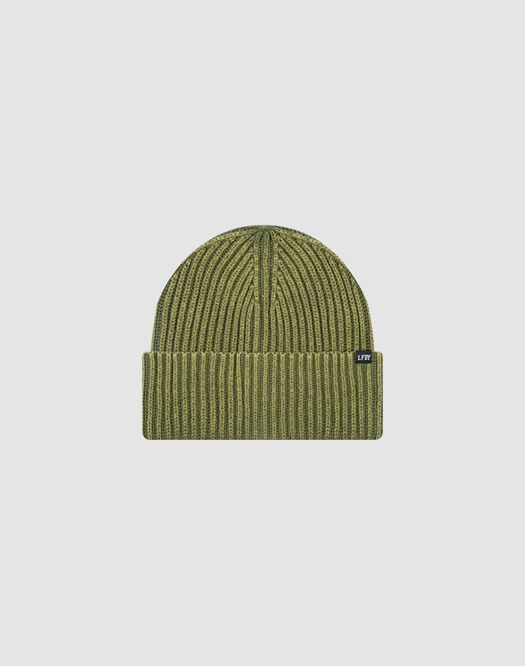 Washed Rib Knit Beanie