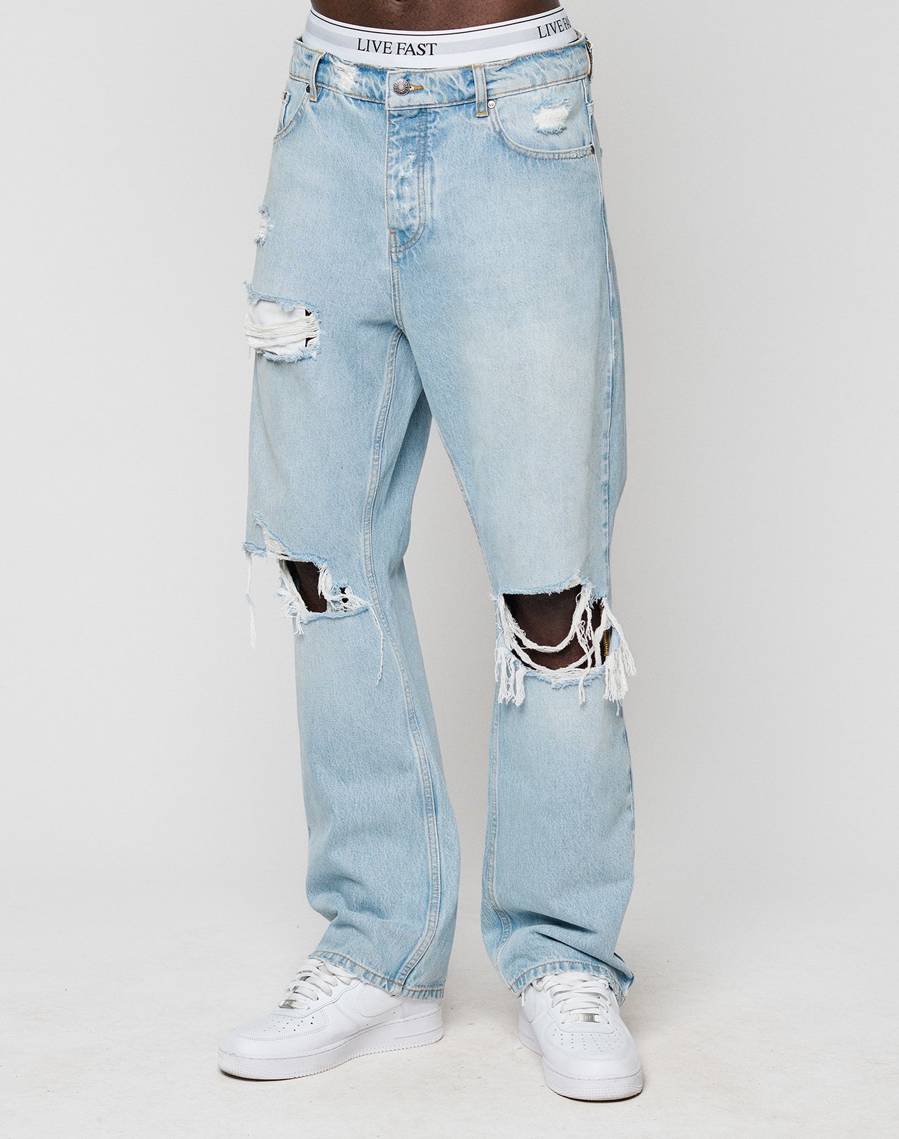 LFDY Distressed Baggy Denim
