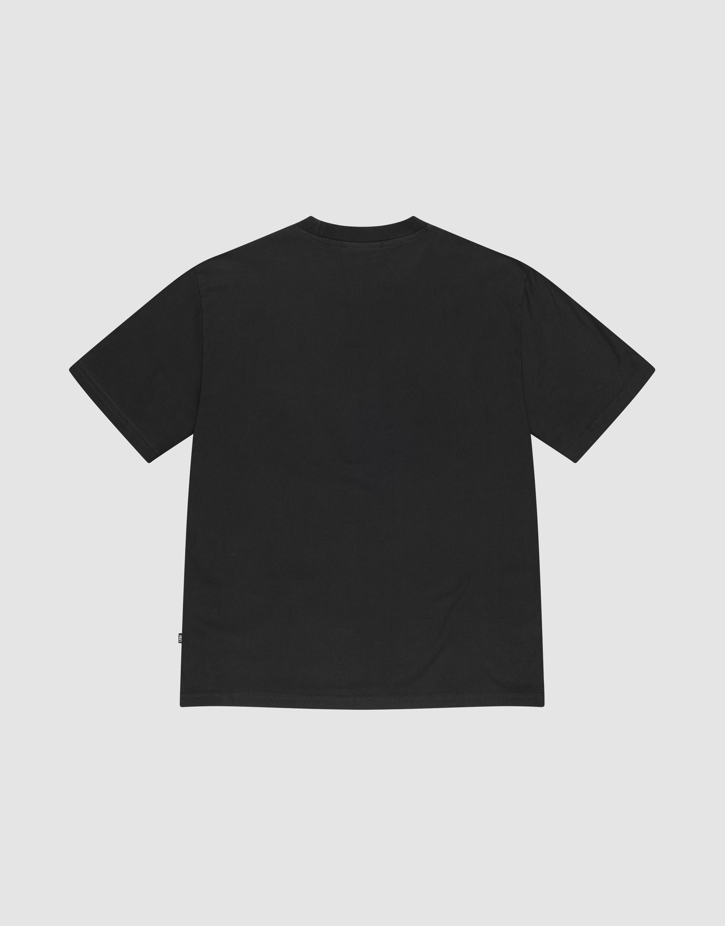 The Basic LiveFast Tee by LIVE FAST DIE YOUNG is a regular-fit, short-sleeve black t-shirt shown from the back on a light gray background, made from 100% Baumwolle for comfort and breathability.
