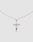 The Cross Pendant by LIVE FAST DIE YOUNG is a silver necklace featuring a detailed crucifix depicting Jesus, crafted from 925 Sterling Silber and displayed against a plain light gray background.