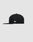A black LFDY X NEW ERA 59FIFTY fitted cap by LIVE FAST DIE YOUNG, shown from the side with a white embroidered New Era logo on the side panel, set against a plain light gray background. Check Größentabelle for sizing.