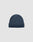 The LIVE FAST DIE YOUNG Double Rib Knit Beanie is blue with doppellagig gestricktem Design for a voluminöser Look, featuring a folded brim and small black front tag, shown on a plain light gray background.