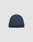 The LIVE FAST DIE YOUNG Double Rib Knit Beanie is blue with doppellagig gestricktem Design for a voluminöser Look, featuring a folded brim and small black front tag, shown on a plain light gray background.