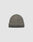 The LIVE FAST DIE YOUNG Double Rib Knit Beanie is gray with a ribbed knit and folded cuff, doppellagig gestrickt for a voluminöser Look, shown on a plain white background.