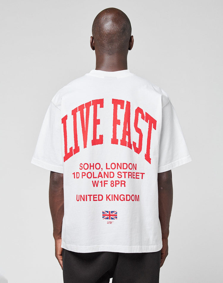 Live Fast London College Tee