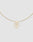 The DY Chain by LIVE FAST DIE YOUNG is a gold-plated beaded necklace with a cubic zirconia pendant featuring stylized overlapping D and Y letters, shown on a plain light gray background.