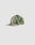 The LF Snapback by LIVE FAST DIE YOUNG is a green camouflage cap made from 100% Baumwolle, featuring an abstract light design and cursive Grateful United Times Maverick Logo-Stick embroidery on the side.