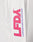 Close-up of the LIVE FAST DIE YOUNG LFDY Racing Wide Jogger in light gray, featuring a wide elastic waistband, bold pink and purple LFDY text, and “LIVEFASTDIEYOUNG.COM” printed vertically down the straight leg.