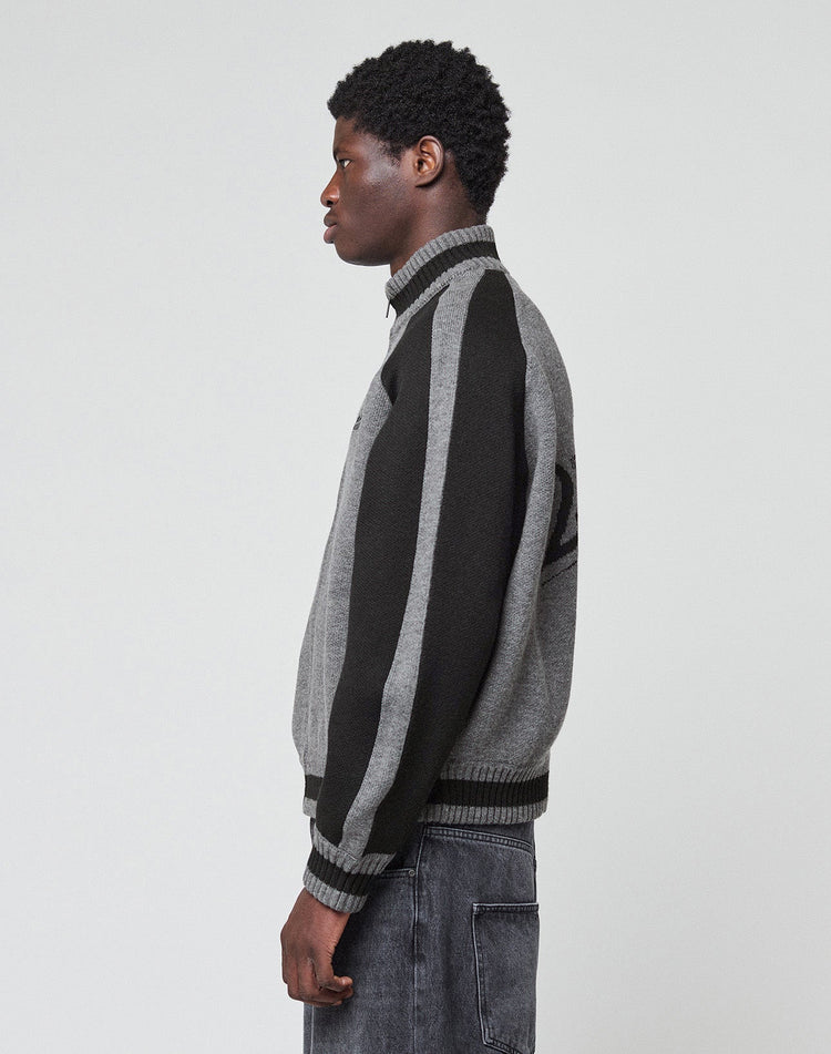 Boxy Knit Zip Jacket