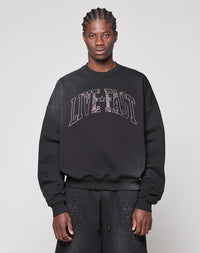 Live Fast Rhinestone Sweater