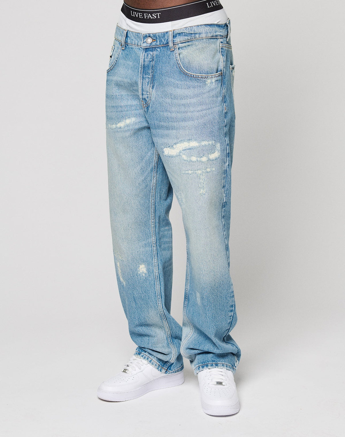 LFDY Repaired Straight Denim