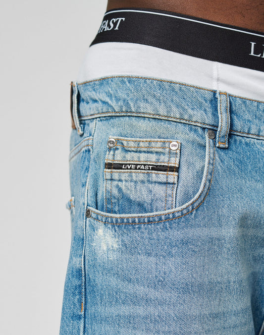 LFDY Repaired Straight Denim
