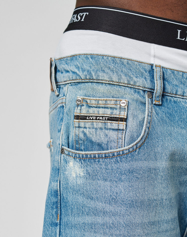 LFDY Repaired Straight Denim