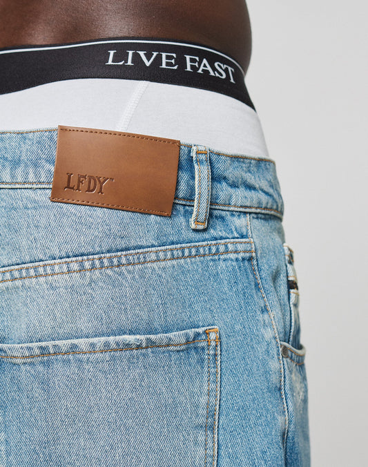 LFDY Patched Straight Denim