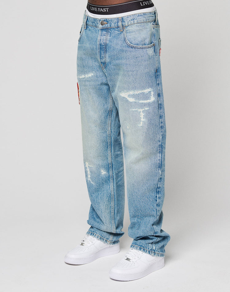 LFDY Patched Straight Denim