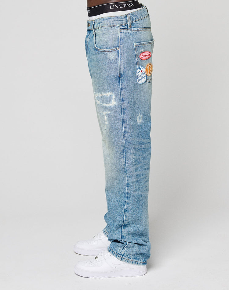 LFDY Patched Straight Denim