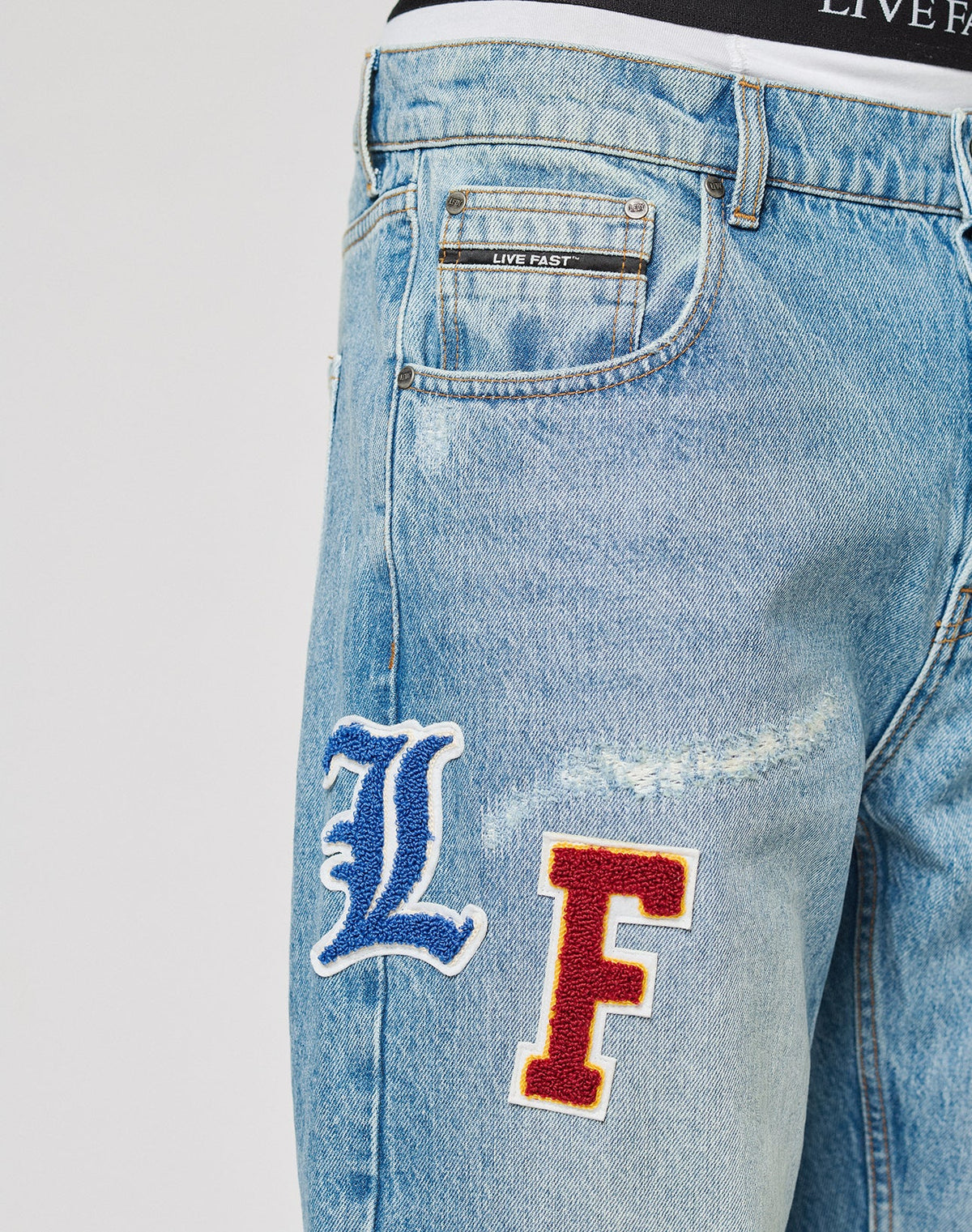 LFDY Patched Straight Denim