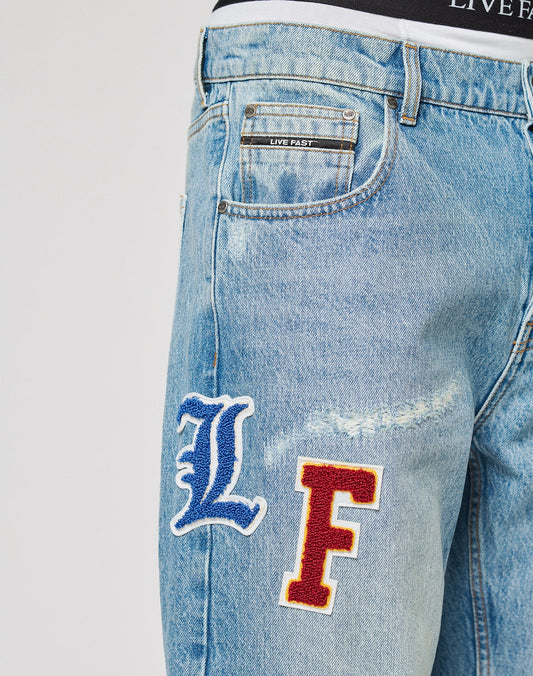 LFDY Patched Straight Denim