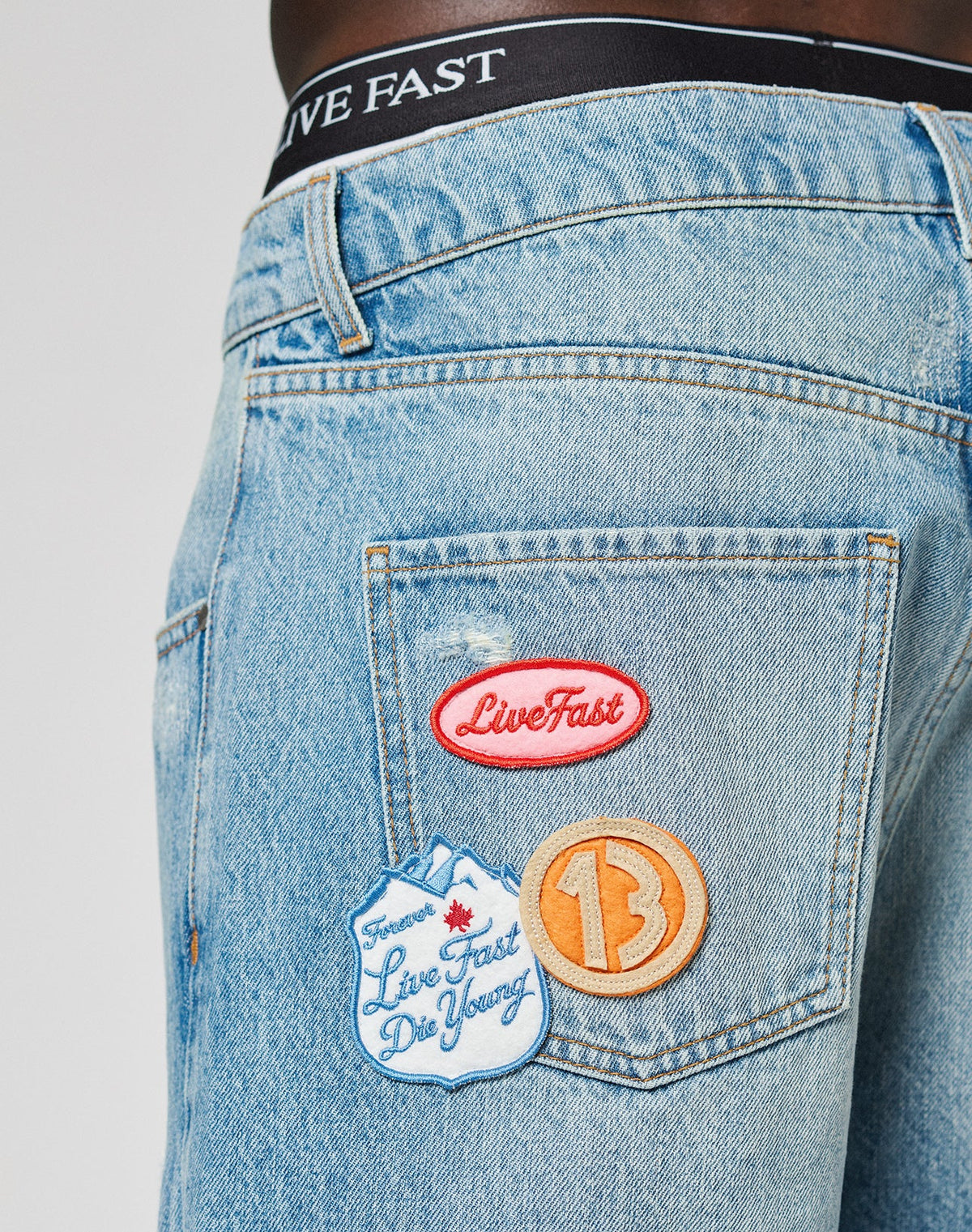 LFDY Patched Straight Denim