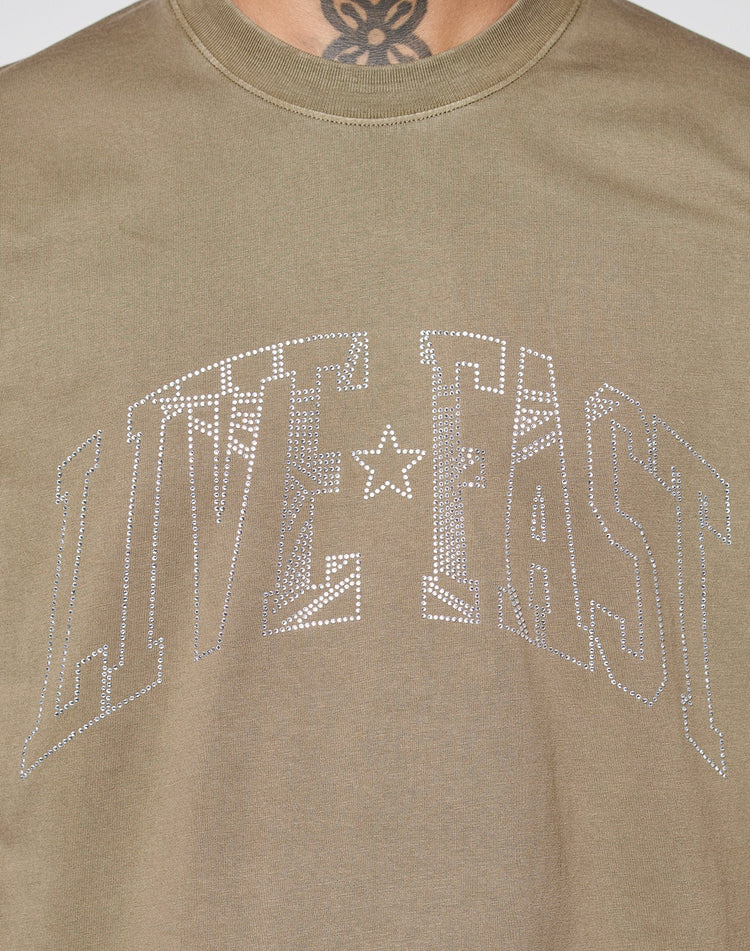 Live Fast Rhinestone Tee