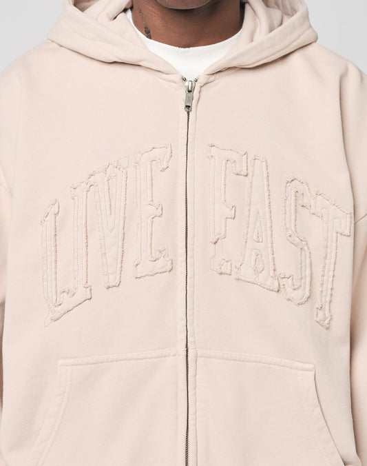 Ripped College Hooded Zip