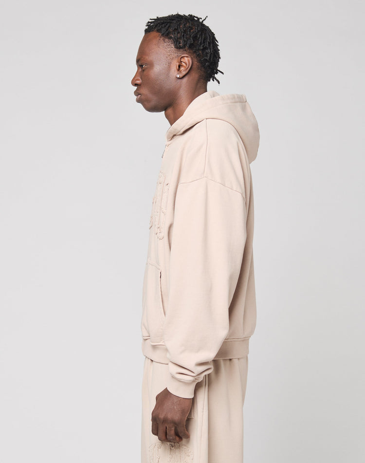 Ripped College Hooded Zip