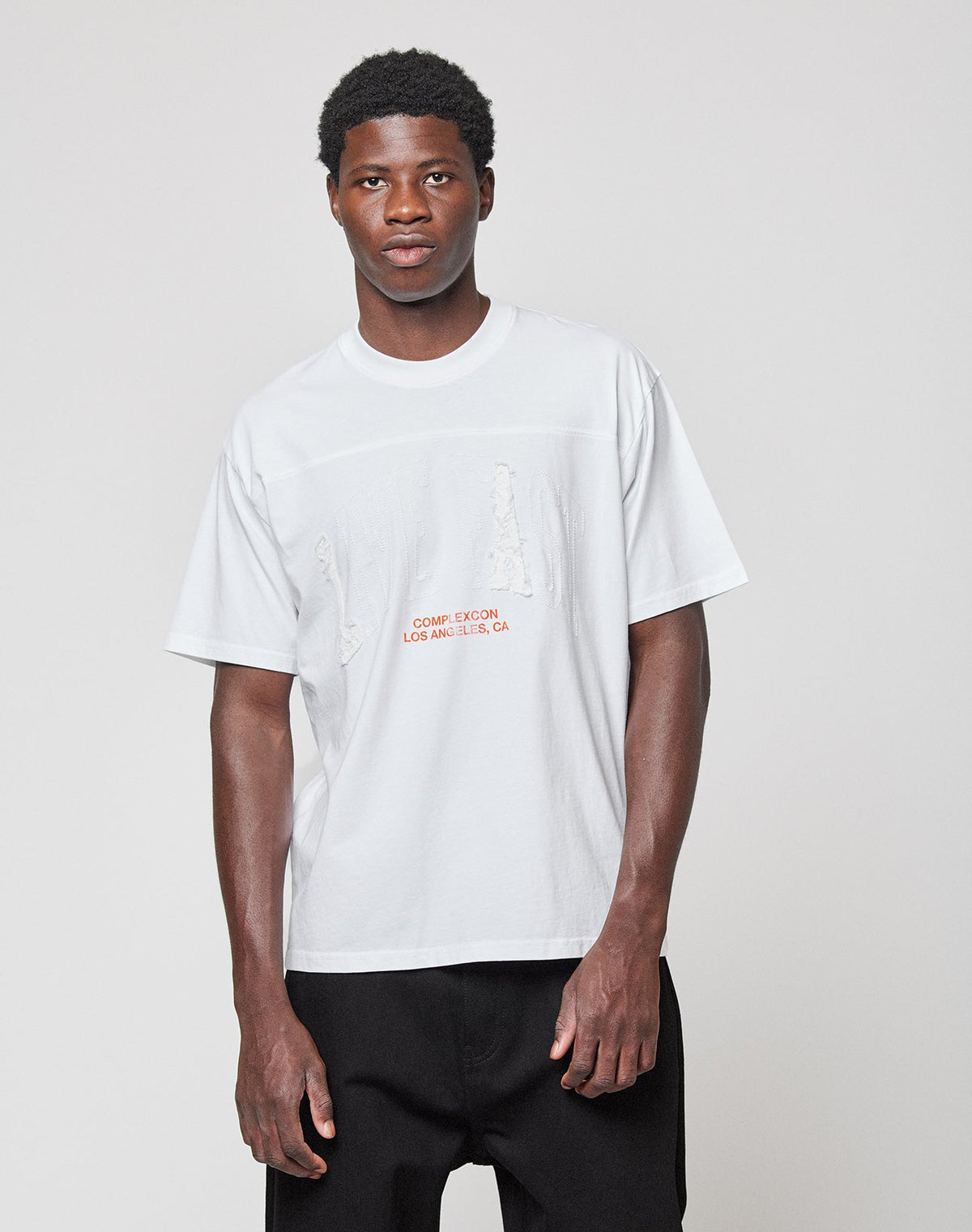 Live Fast Distressed College Tee