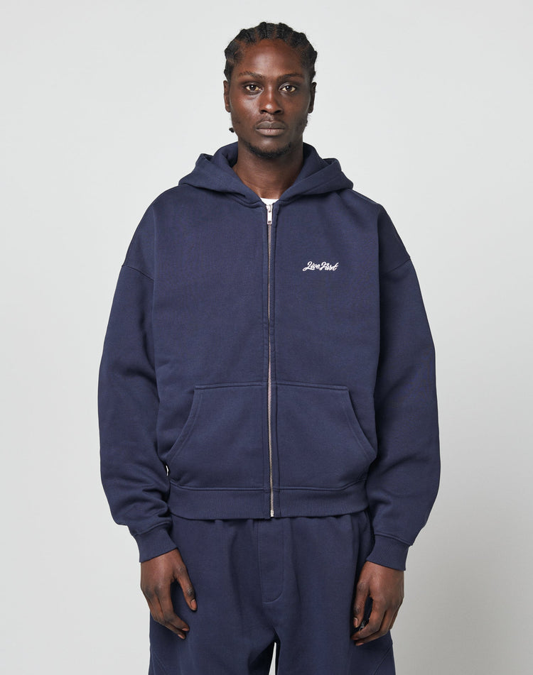 Basic Script Hooded Zip