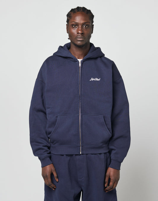 Basic Script Hooded Zip