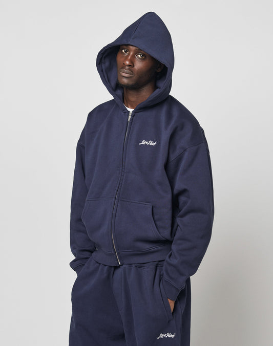 Basic Script Hooded Zip