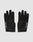 A pair of black Live Fast Gloves by LIVE FAST DIE YOUNG, featuring LIVE FAST in reflective print on each hand, ideal for smartphone use, shown on a plain light gray background.