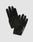 A pair of black Live Fast Gloves by LIVE FAST DIE YOUNG, featuring LIVEFAST in reflective print on one glove, designed for smartphones and shown on a light gray background.
