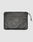 The LFDY Laptop Leather Case by LIVE FAST DIE YOUNG is a black Rindsleder pouch with a slim profile, embossed logo, front horizontal zipper pocket, and right-side leather pull tab, shown on a plain light gray background.