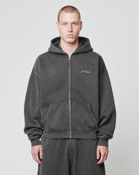 Basic Script Hooded Zip