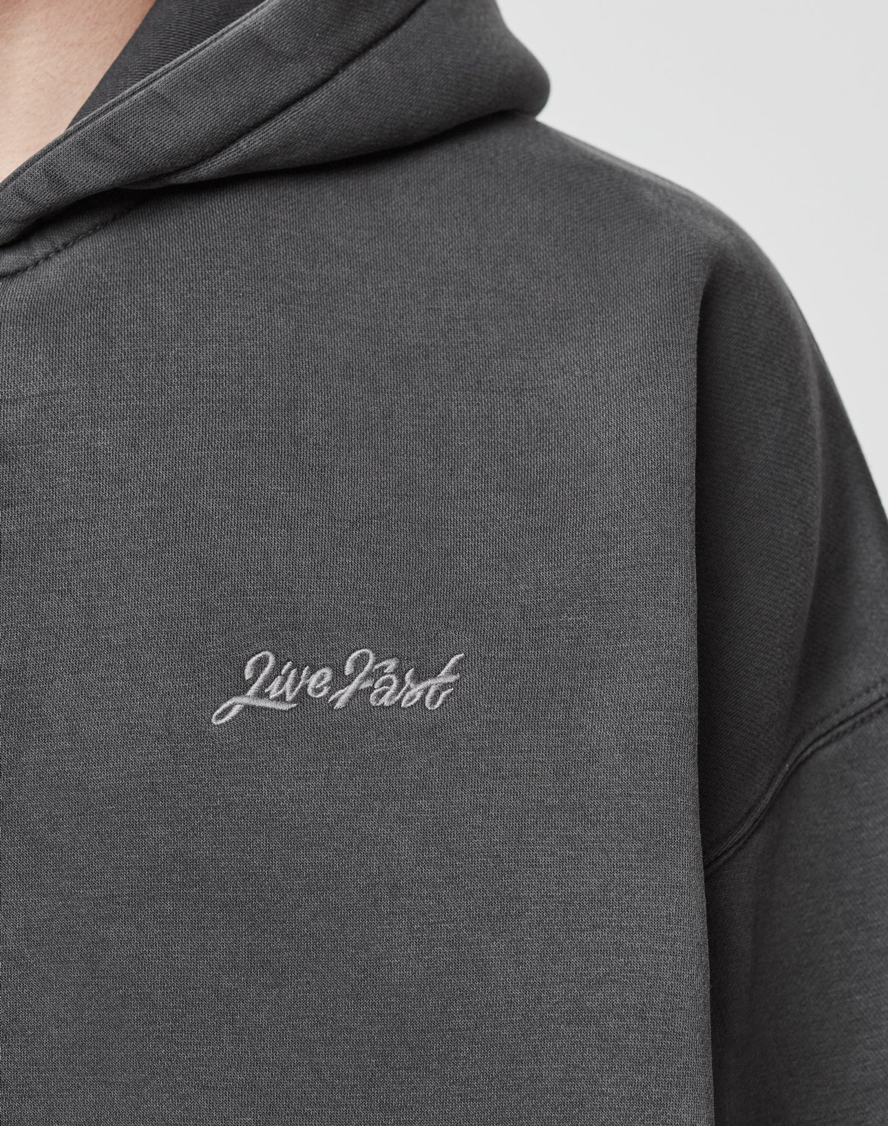 Basic Script Hooded Zip