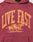 The Live Fast Stallion Hooded by LIVE FAST DIE YOUNG is a maroon, oversized hoodie with a bold yellow front print of two jockeys racing under the words LIVE FAST. Crafted from soft Baumwolle for comfort all day.