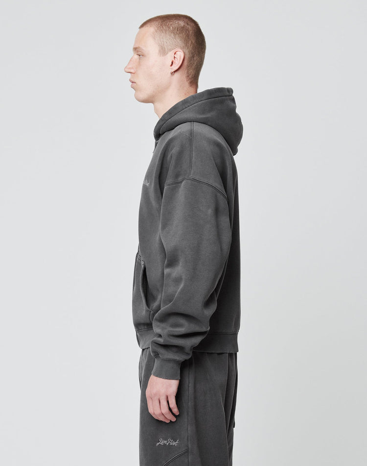 Basic Script Hooded Zip