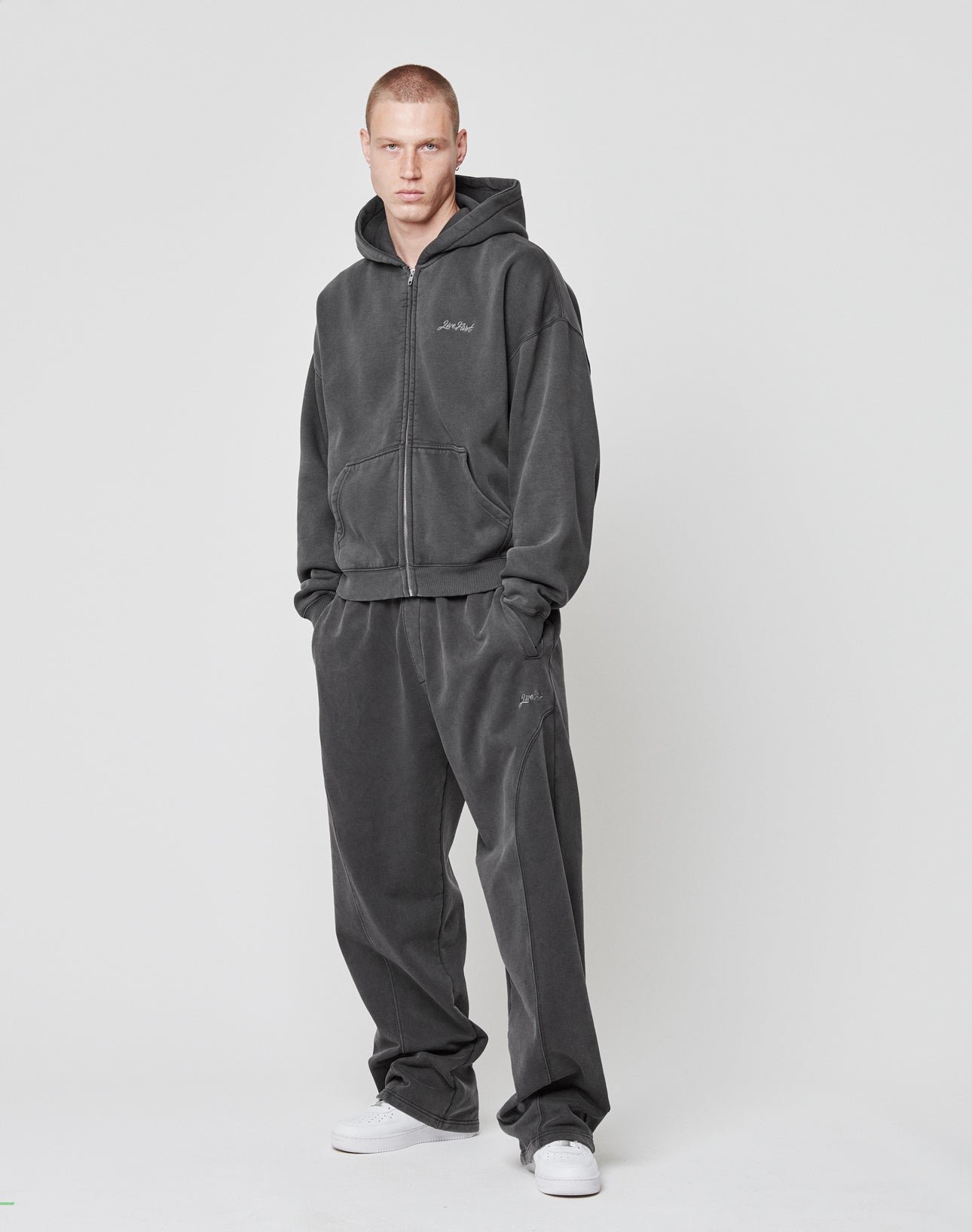 Basic Script Hooded Zip