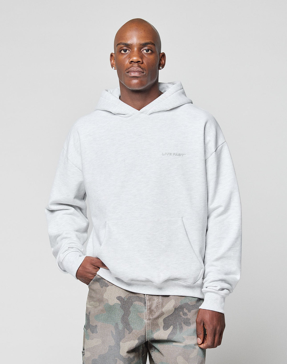 Live Fast Plain Hooded