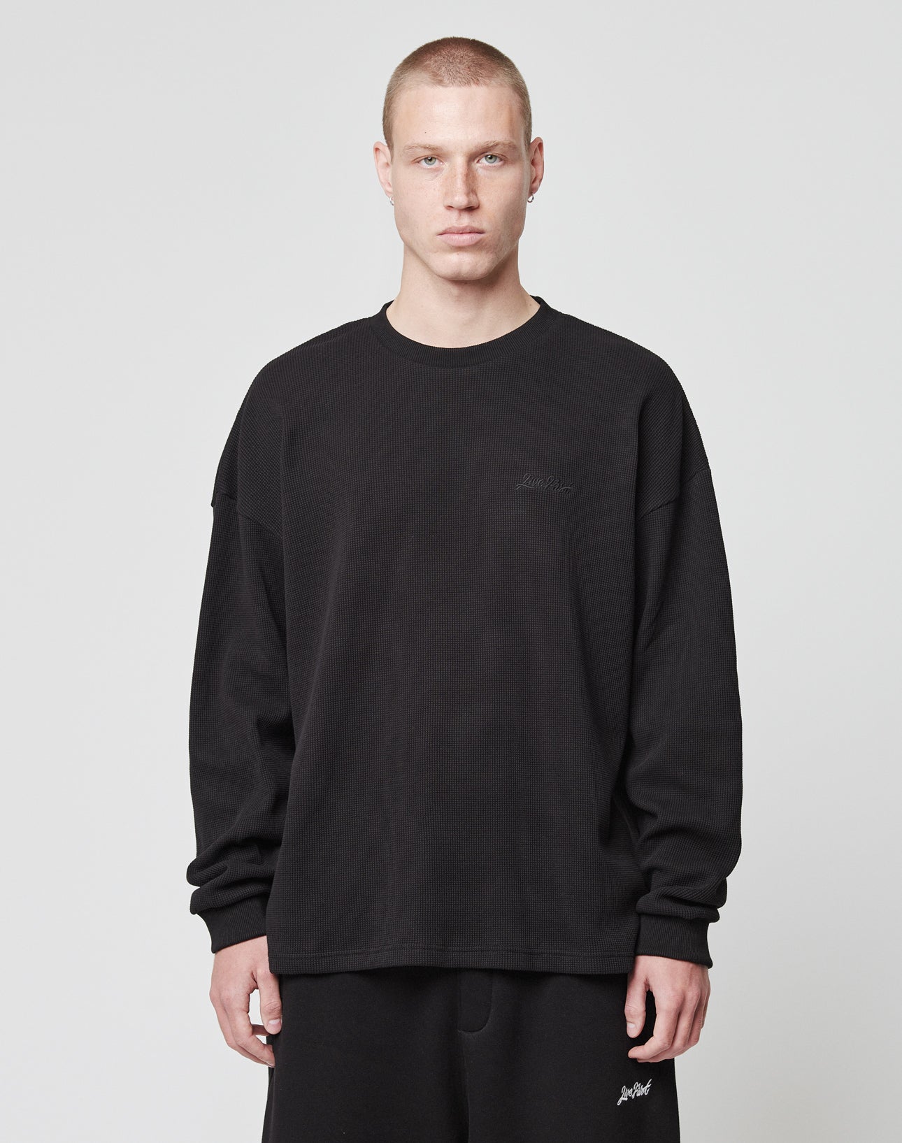 Basic Script Waffle Longsleeve