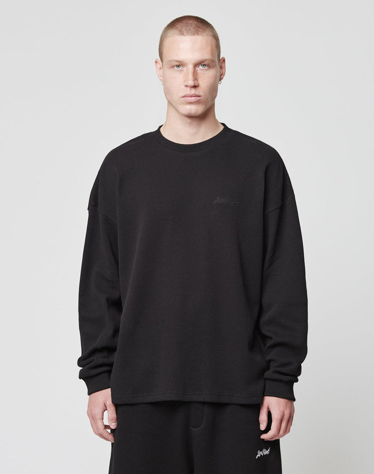 Basic Script Waffle Longsleeve