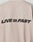 The Live For It Sweater by LIVE FAST DIE YOUNG is a beige oversized fit made from 100% cotton, featuring bold black LIVE FAST text and a stylized speeding graphic on the back.