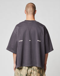Live Fast Cropped Oversized Tee