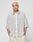 A person with short, bleached blond hair wears the LIVE FAST DIE YOUNG LFDY Light Flannel in gray and white plaid vintage wash over a white T-shirt and light-colored pants, standing against a plain light background.