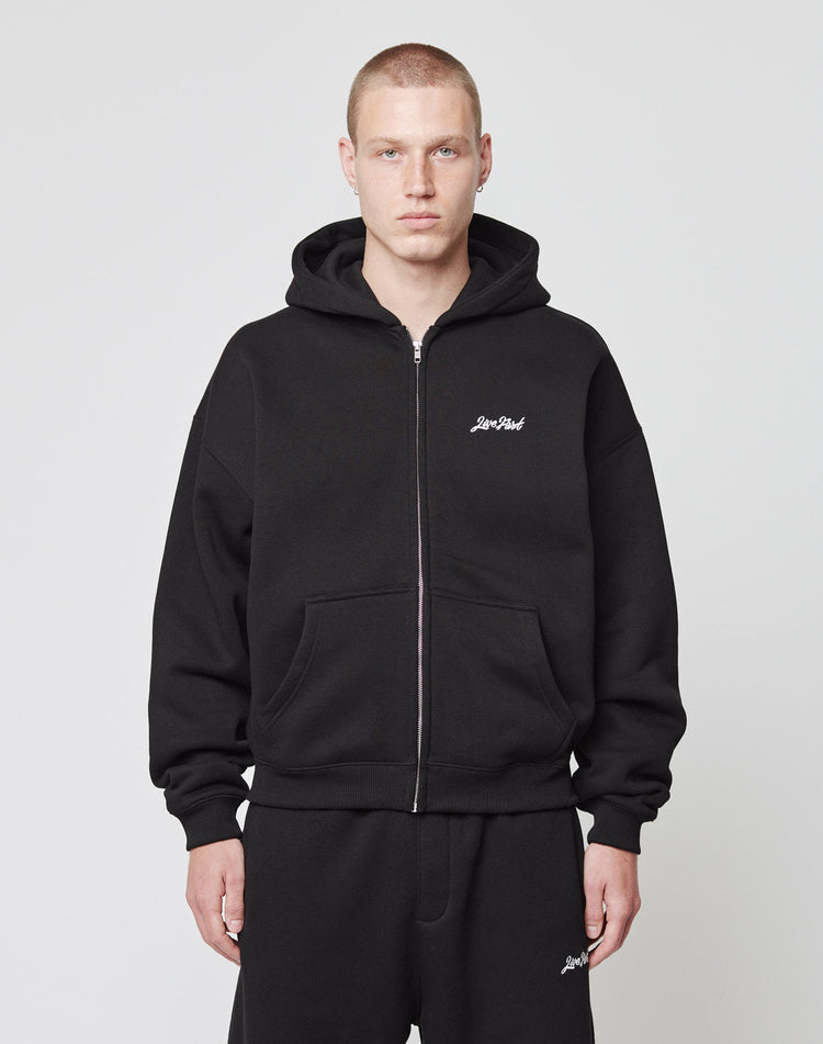 Basic Script Hooded Zip