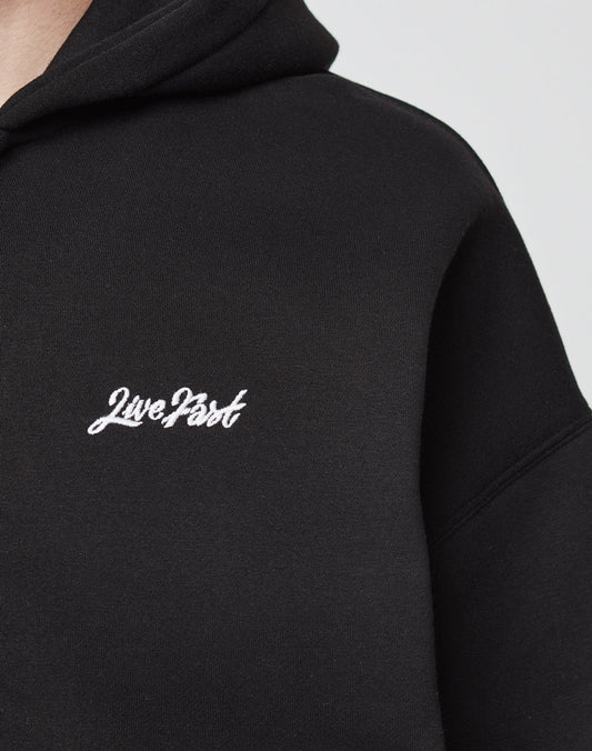 Basic Script Hooded Zip