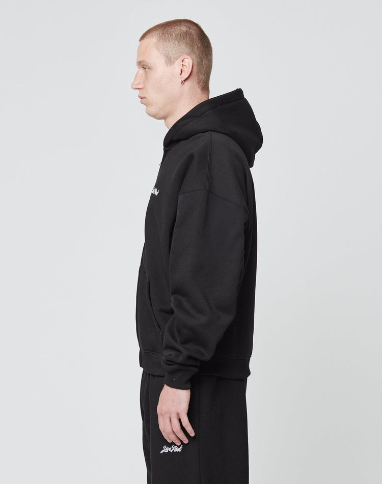 Basic Script Hooded Zip