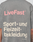A person seen from the back wears a gray Basic Trademark Tee by LIVE FAST DIE YOUNG, featuring "LiveFast" in pink above "Sport- und Freizeitbekleidung" in beige. Small logos and website text appear near the hem for a unique look.