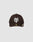 The LFDY X NEW ERA 59FIFTY LOW PROFILE by LIVE FAST DIE YOUNG is a black fitted cap with a white stylized DY logo, low profile silhouette, curved brim with shiny sticker, shown on a plain light gray background.