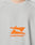 The LFDY Sports Longsleeve by LIVE FAST DIE YOUNG features a light gray color, an abstract orange graphic, and bold LIVE FAST™ text on the chest, all in an oversize fit for a relaxed, modern style.